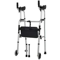 Lightweight Folding Wheel Rollator Walker with Padded Seat Ergonomic Handles Limited Mobility Aid 7 Levels Height Adjustable Handicapped and Disabled Users Walking Assisstant,2