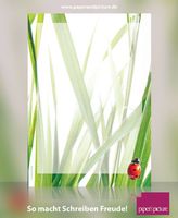 Ladybird on blade of gras fantastic christams stationery set with sheets and matching window envelopes