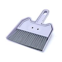 Adornty Mini Dustpan and Broom Set, Desktop Sweep Cleaning Brush, for Computer Keyboard Pet Cage Waste Cleaning Tool in Office Home Housework,Gray