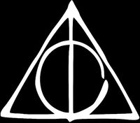 Inspired by Harry Potter Deathly Hallows Sticker for Cars/Trucks, Bikes, Windows, Apple MacBook, Mac Air, Ipad, Laptop Stickers and Any Flat Surface (White, 5.7)