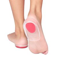 Silicone Height Increase Insole, Gel Heel Cups for Walking,Running and Achilles Pain,Shoes Pads (Pink, S)