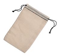 Cotton Muslin Bags 3x5 Inch Black Hem and Black Double Drawstring 100 Count Pack