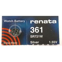 Renata Silver Oxide Watch Battery For Renata 361 Button Cell