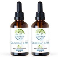 Dandelion Leaf A120 (2pcs) Alcohol Herbal Extract Tincture, Super-Concentrated Organic Dandelion (Taraxacum Officinale) Dried Leaf (2x4 fl oz)