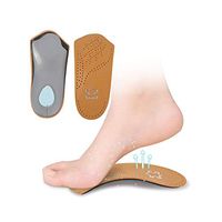 RGA 3/4 Leather Orthotic Inserts with Metatarsal Pad, Arch Support and Padding at The Heel (M10-11 EU43-44)
