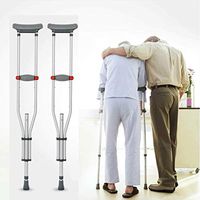 XIAOXIAO Forearm Support Crutches, Adjustable Height Folding Crutches Comfort, Lightweight Forearm Crutches, Easy to Carry, Suitable for Middle-Aged and Elderly People