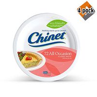 Chinet Classic White, Round All Occasion Fiber Plates, 8.75 Inch, 72 Count - 4 Pack