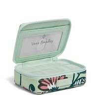 Vera Bradley Signature Cotton Travel Pill Organizer, Mint Flowers