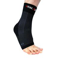 Vital Salveo - Germanium Ankle Support, Compression Ankle Sleeve/Brace, Relieve Plantar Fasciitis, Ideal for Sports and Daily Wear-Right Foot X-Large (1PC)