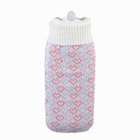 HEALIFTY Silicone Hot Water Bottle Hand Warmer Water Bag Hot Water Bag Microwave Oven Safety Bag (White)