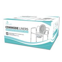 Bearals Commode Liners with Absorbent Pads, Commode Liners, Commode Bags, Disposable Bedside Commode Liners for Adult Commode (Pack of 32)
