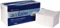 (500 per Carton) Acclaim Luncheon 1-Ply in White Napkins
