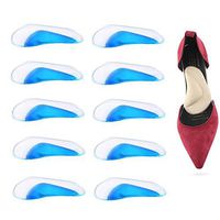 Nutteri 5 Pairs Arch Support,Soft Gel Insole Pads,High Heel Inserts Reusable Arch Cushions Best for Plantar Fasciitis and Flat Feet,Arch Pain Relief, for Men and Women (Blue)