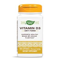 Nature's Way Vitamin D3, Dry Form, 10 mcg per serving, 100 Capsules