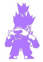 Anime Street Fighter Akuma Car Window Laptop Decal Sticker (15''x7'', Purple)