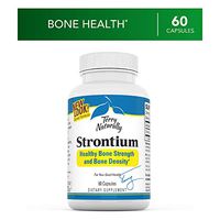 Terry Naturally Strontium - 680 mg, 60 Vegan Capsules - Essential Mineral Supplement, Supports Bone Strength & Density - Non-GMO, Gluten-Free, Kosher - 60 Total Servings