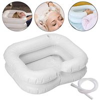 LMEIL Inflatable Shampoo Bowl Portable Hair Washing Basin for Bedside and in Bed Hair Washing for The Elderly Disabled