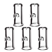 5 Ultra Premium Round-Mouth Glass Filter Tips 2.5cm Height 1.2 cm Diameter with Cross Cut end