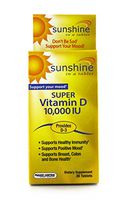 Sunshine Vitamin D 10,000 IU, Healthy and Strong Bones, 30 servings