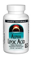 Source Naturals Alpha Lipoic Acid - Supports Healthy Sugar Metabolism, Liver Function & Energy Generation - 120 Time Release Tablets