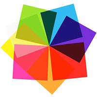 104 Pieces Cello Sheets Cellophane Wraps, 8 by 8 Inch for DIY Arts Crafts Decoration （Clear, Blue, Pink, Purple, Red, Orange, Yellow, Green）