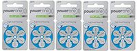 Powerone Size 675 Hearing Aid Battery No Mercury Made in Germany (5Packs (60 Batteries))