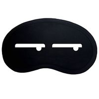 ACTLATI Cute Unisex Elastic Sleeping Eye Mask Cartoon Expression Sleep Aid Black Blindfold Cover