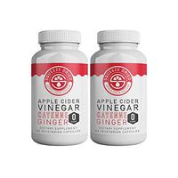Squeeze Dried Organic Apple Cider Vinegar Pills | Fast Natural Weight Loss Capsules for Men & Women | Healthy Detox & Cleanse & Fight Inflammation - 2 Bottles 60 Vegetarian Capsules Each