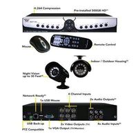 Night Owl Security APOLLO-45 4-Channel H.264 DVR Surveillance Kit with 4 Color Indoor/Outdoor Night Vision Cameras and D1 Recording