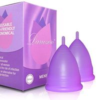 Menstrual Cups Set of 2 Period Cup Reusable Small Sizes Silicone Soft Cups Regular and Heavy Flow Tampon and Pad Alternative Protection Copa Menstrual Organic 2 Small Cups