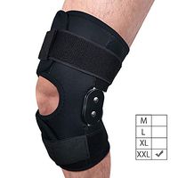 FunCee Hinged Knee Brace, 4 Available Sizes Adjustable Compression Wrap for Men & Women, Knee Support for ACL, Tendon, Ligament & Meniscus Tear Injuries, Sport in Gym Basketball Running Hiking (XXL)