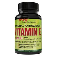 Powerful Premium Grade Vitamin E 1000 IU, Superior Potency, Grade A Formulation, Proper Cellular & Cardiovascular Functioning, Supports Healthy Heart Function Antioxidant for Healthy Skin, Eyes