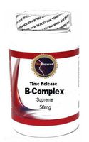 B-Complex 50mg Supreme Time Release 200 Capsules # BioPower Nutrition