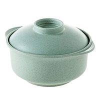 WWSHM Wheat Straw Rice Bowl Soup Bowl Household Tableware Student Anti-Scalding Noodle Bowl (Color : G, Diameter : 14X7.5X6.5CM)