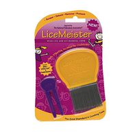 LiceMeister Head Lice & Nit Removal Comb, 1 School-Approved Lice Comb, Stainless Steel, Cleaning Tool Included, No Shampoo/Pesticides Needed