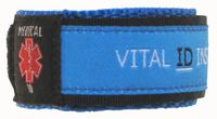 Small Adult - Teen Adjustable Medical Alert ID Bracelet~Blue
