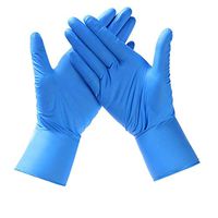 Moonite Disposable Gloves Rubber Comfortable Exam Gloves - Latex-free / Powder-free /Chlorinated - Small/Medium/Large - Nitrile Gloves,Box/100 (S, Dark Blue)