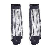 Injoyo 1 Pair Foot Leg Cover Mesh Anti Fishing Breathable Camping Mountain - Black