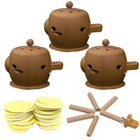 SUPVOX 3 Set ODY Acupuncture Moxa Box Moxibustion Massage Treatment with Moxa Rolls Sponge Stickers for Moxibustion Treatment Therapy Chinese Acupuncture