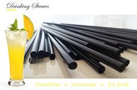 GAMLIEL RETAIL YELLOW Drinking Straws 0.31" inch wide diameter 8.60" length BPA- free Plastic Straight straw Restaurants, Coffee shops, Bars, Milkshake,Smoothie, Lemonade, Ice slush drink (100)