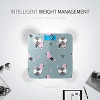 Bluetooth Scale Digital Cartoon Cute Standard Pet Dog Poodle Weight Scales for People Body Fat Composition Monitor Analyzer with Smartphone App for Body Management-396 Lbs