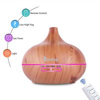 rowna Aroma Diffuser, 14W 110V 500ml 7 LED 6 Hours Essential Oils Diffuser with White Controller US Plug, for Masking Odors Prevent Dry