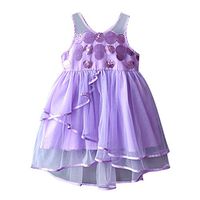 Girl Dress,Freesa O-Neck (2T-7T) Girls Round Lighted Mesh Sleeveless Princess Dress Toddler Kids Baby Girls Clothes Sleeveless Sequins Tulle Party Princess Dress