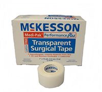 Medi-Pak Performance Plus Non-Sterile Transparent Plastic Surgical Tape 1 Inch X 10 Yards - Box of 12