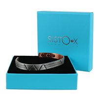 SISTO-X Slim Magnetic Copper Thin Viva Design Bangle/Bracelet with Pewter Finish by Sisto-X® Health Strength 6 Magnets