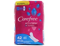 Carefree Acti-Fresh Body Shape Pantiliners Long To Go Unscented - 42 Liners, Pack of 3 (Packaging May Vary)