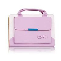 Case for iPad Mini 4 7.9'',elecfan PU Leather Handbag Smart Stand Case Auto Wake/Sleep Feature with Wallet File Pocket for 7.9 Inch Apple iPad Mini 4 - Pink