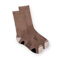 Diabetic Bamboo Hiking Socks - 3 Pair Pack Non-Binding Brown Socks