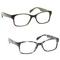 The Reading Glasses Company Brown Mint Green & Grey Tortoiseshell Readers Value 2 Pack Mens Womens Spring Hinges RR71-27 +3.50