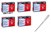 ACCO Brass Fasteners, 3/4", Plated, 100 Fasteners/Box, 5 Boxes, 500 Fasteners Total (A7071703B)